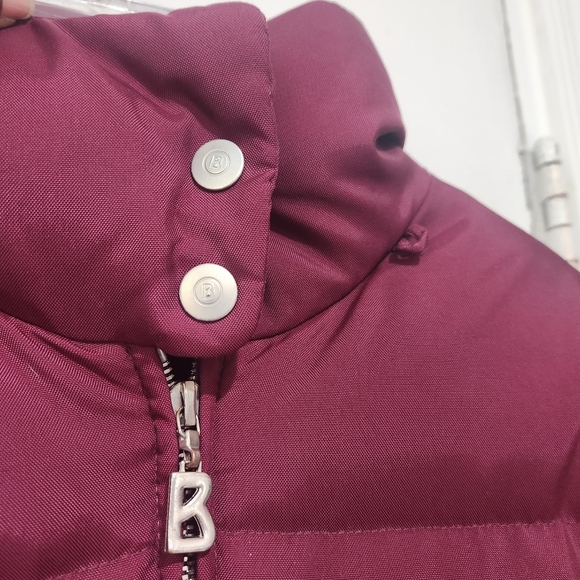 Bogner ski Puffer coat Burgundy Size 8 Down Filling - Picture 6 of 7